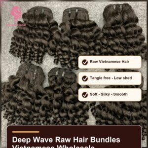 Deep wave raw hair bundles Vietnamese wholesale benefit banner