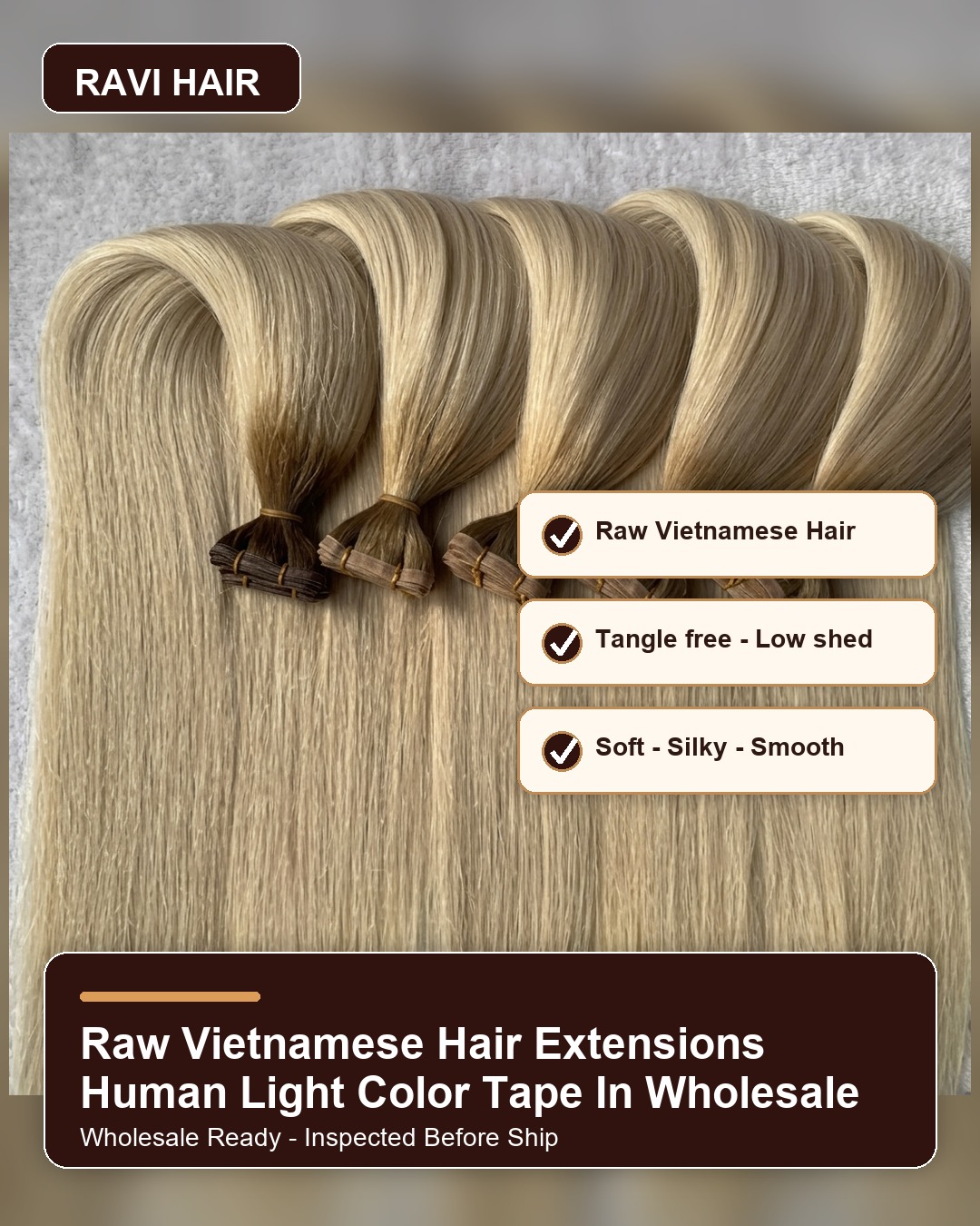 Vietnamese Straight Tape-In Human Hair Extensions