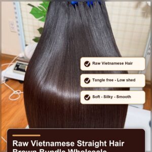 Raw Vietnamese straight hair brown bundle wholesale benefit banner