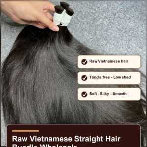 Raw Vietnamese straight hair bundle wholesale benefit banner