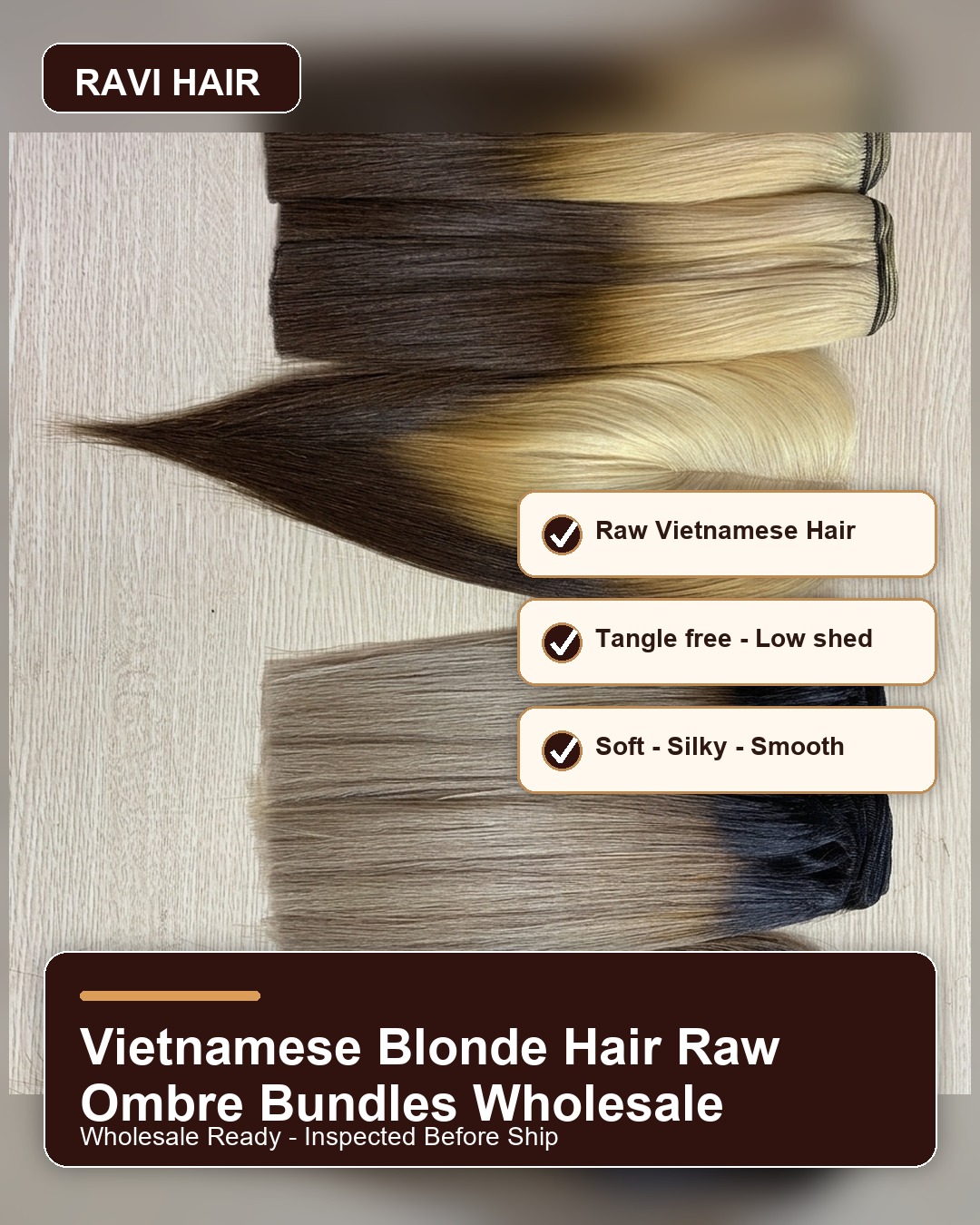 Best Vietnamese blonde hair for wholesale buyers