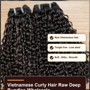 Vietnamese curly hair raw deep bundles wholesale benefit banner