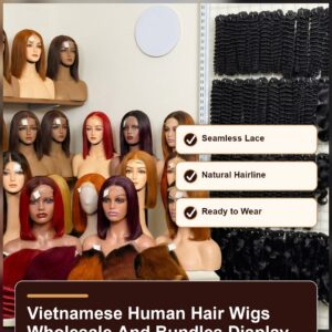 Vietnamese human hair wigs wholesale and bundles display benefit banner
