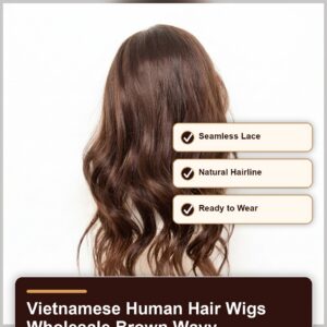 Vietnamese human hair wigs wholesale brown wavy benefit banner