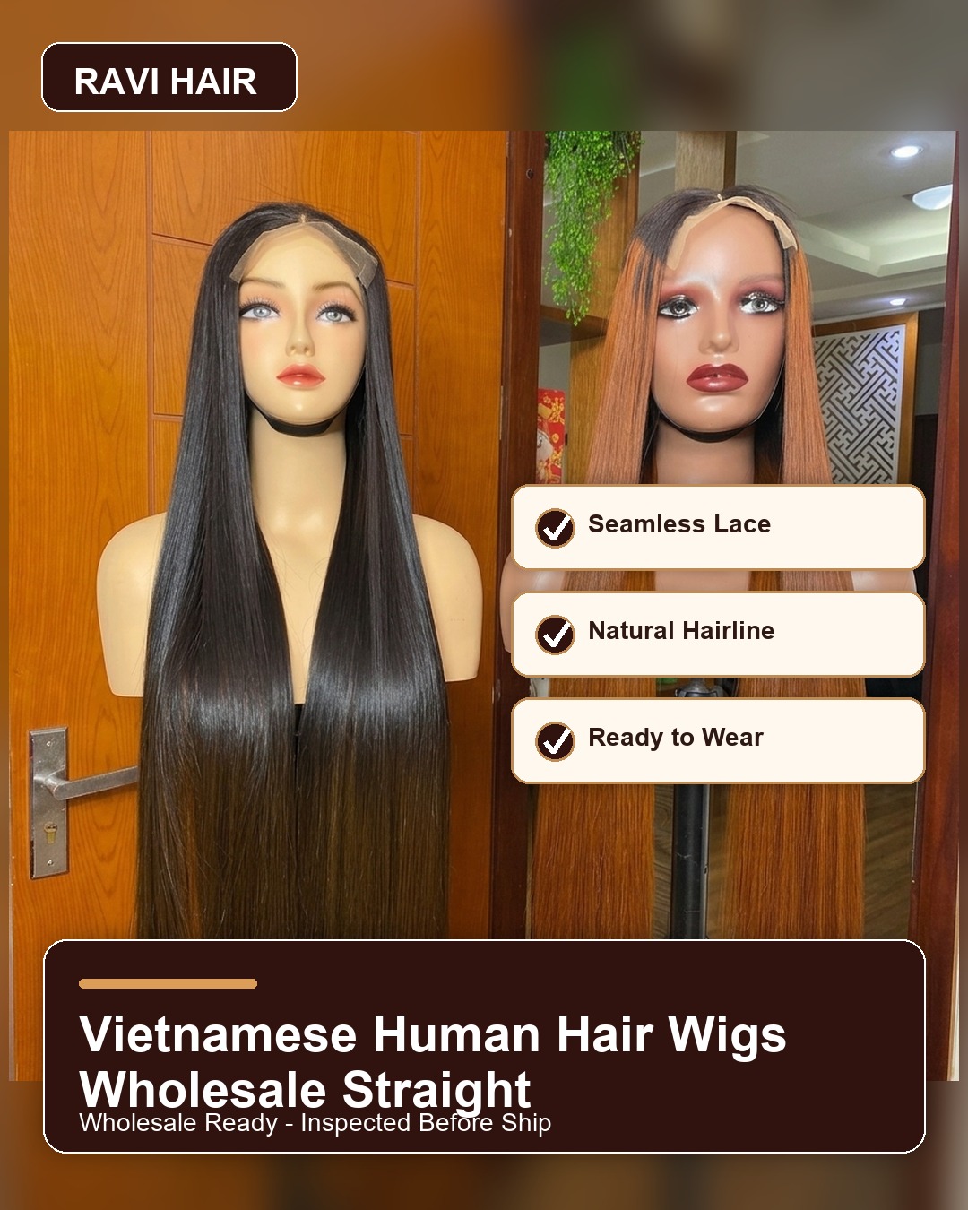 Vietnamese human hair wigs wholesale straight benefit banner