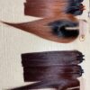 Raw Vietnamese straight hair brown ombre bundles wholesale