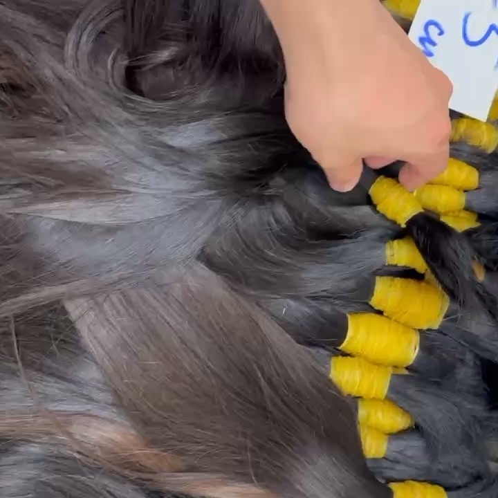 Raw Vietnamese straight hair grey bulk wholesale
