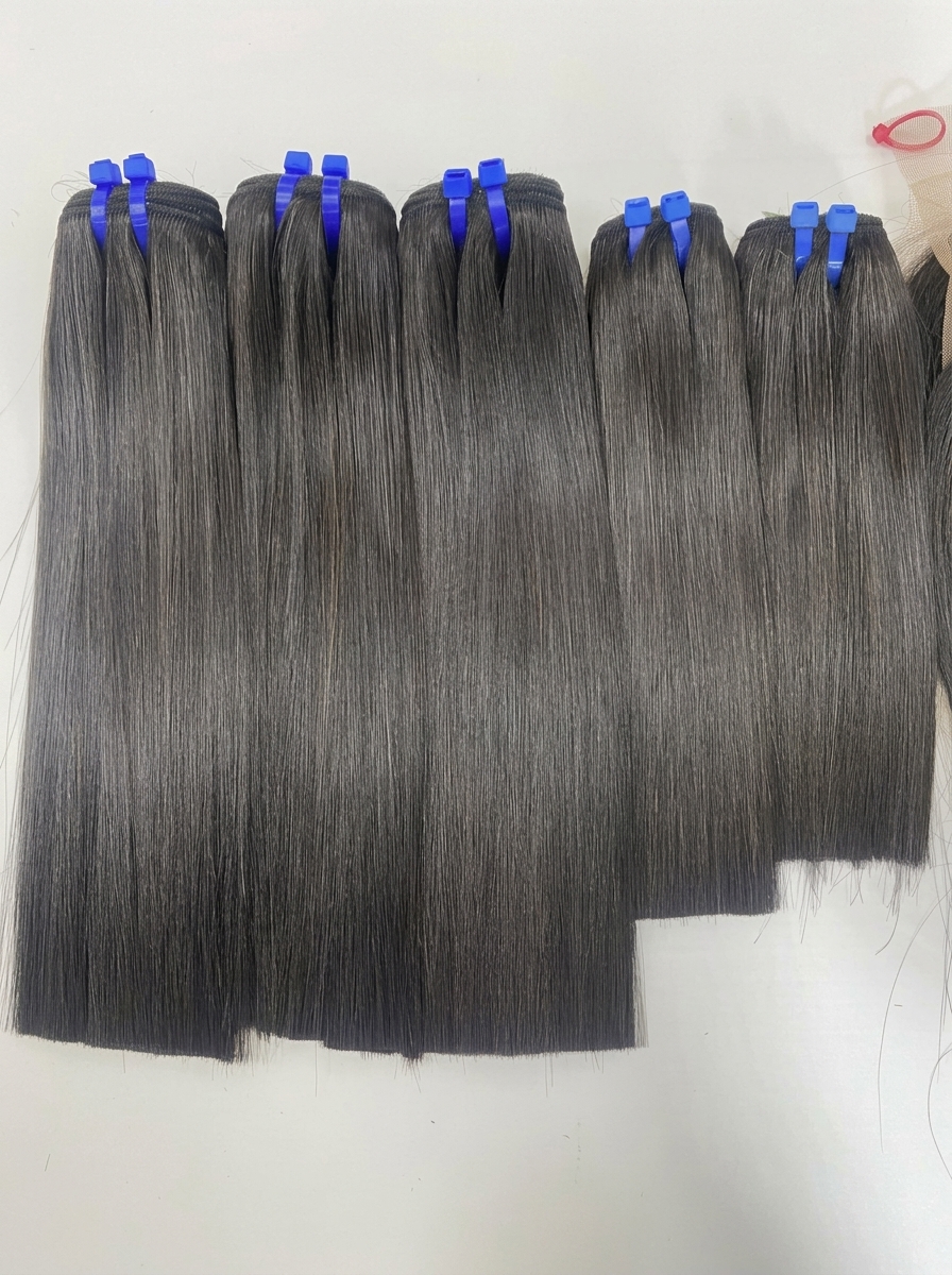 Raw Vietnamese straight hair grey bundles wholesale