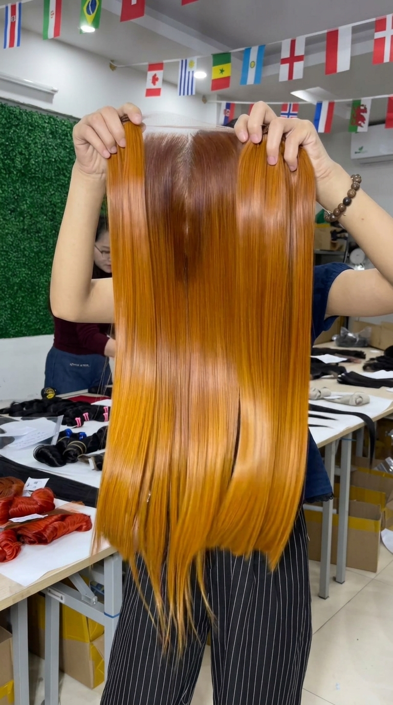 Raw Vietnamese straight hair honey copper bundles wholesale