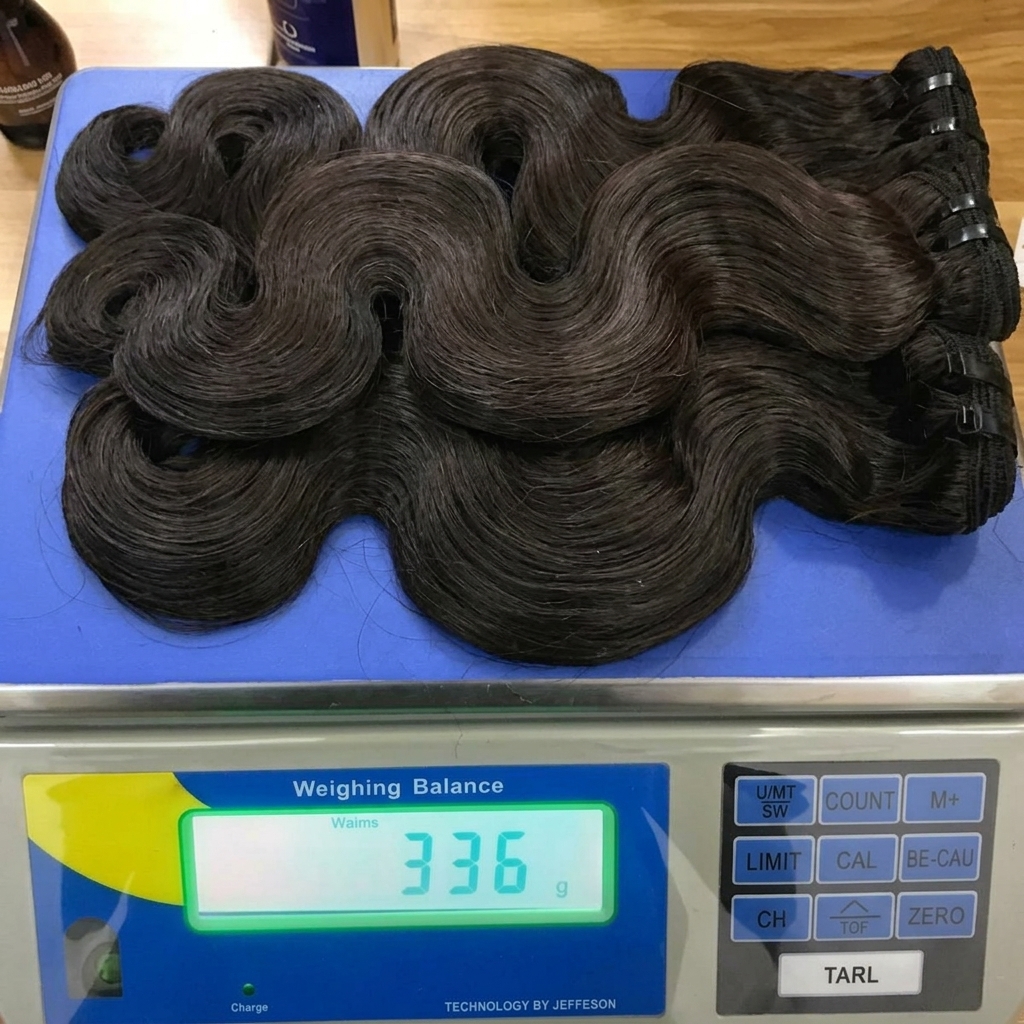Natural-color raw Vietnamese body-wave hair bundles
