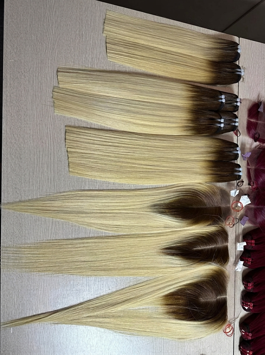 Raw Vietnamese hair extensions blonde tape in wholesale