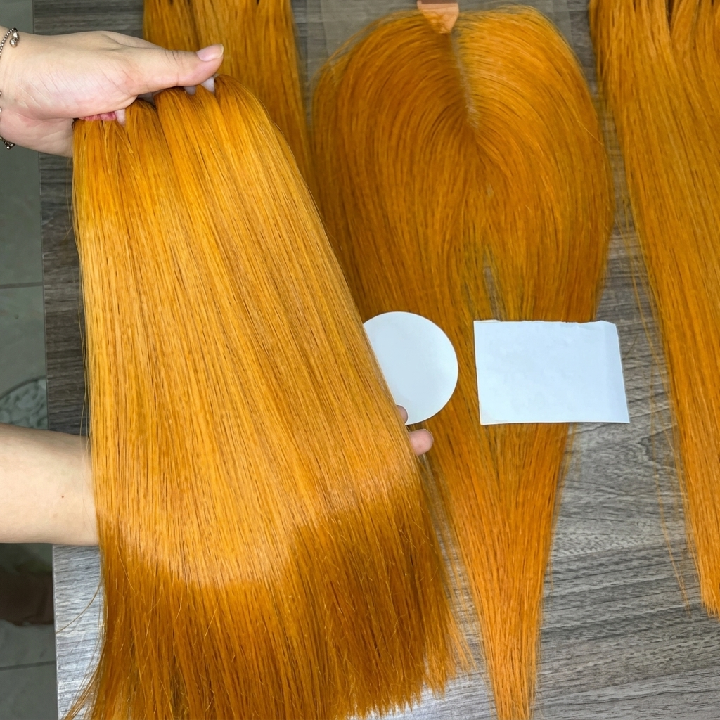 Raw Vietnamese hair extensions golden blonde straight wholesale