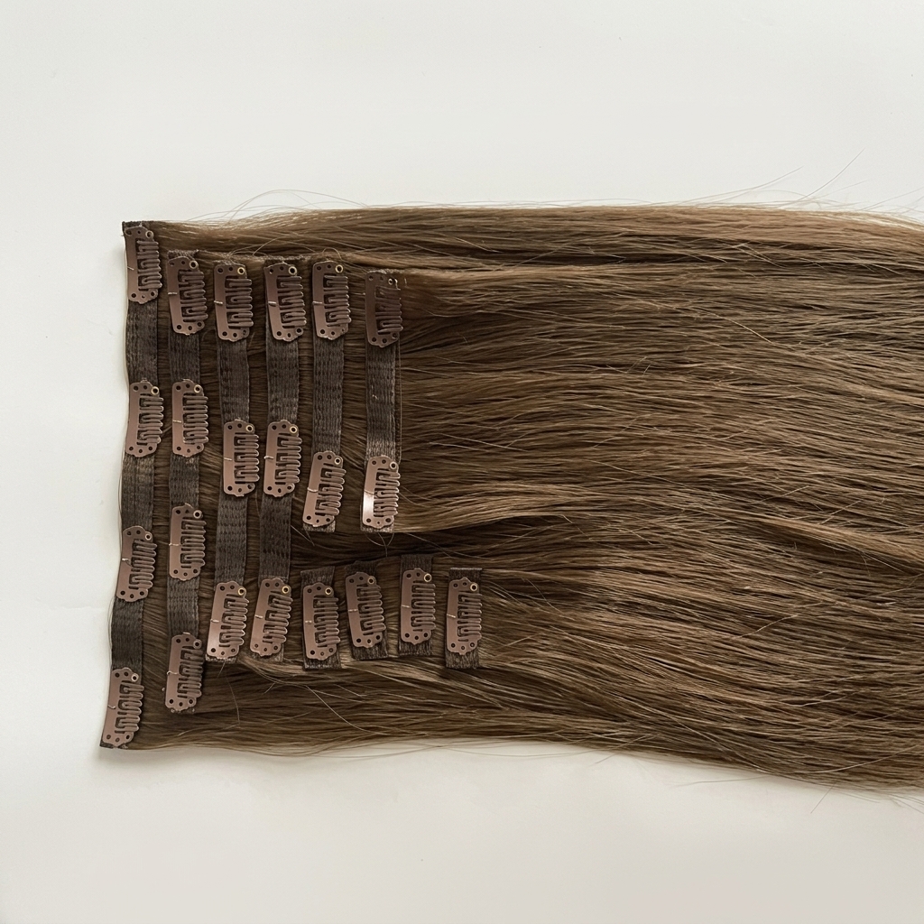 Raw Vietnamese hair extensions human dark straight clip in wholesale