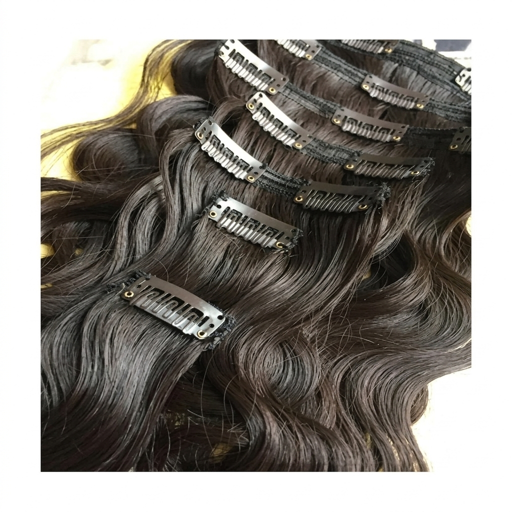 Raw Vietnamese hair extensions human natural straight clip in wholesale