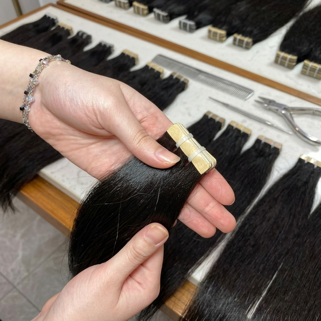 Raw Vietnamese hair wholesale machine weft bundles
