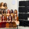 Vietnamese human hair wigs wholesale and bundles display