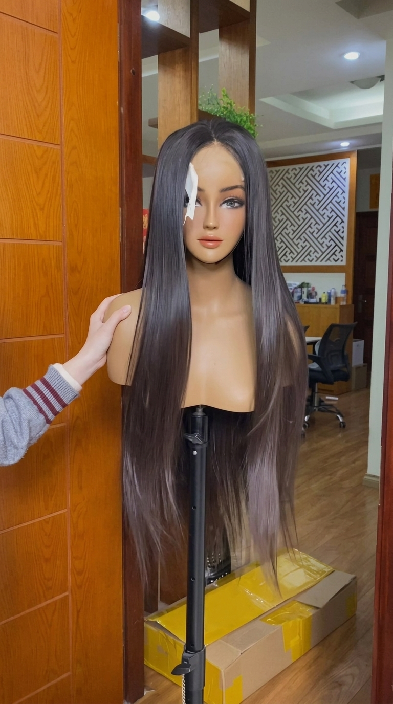 Vietnamese human hair wigs wholesale black straight