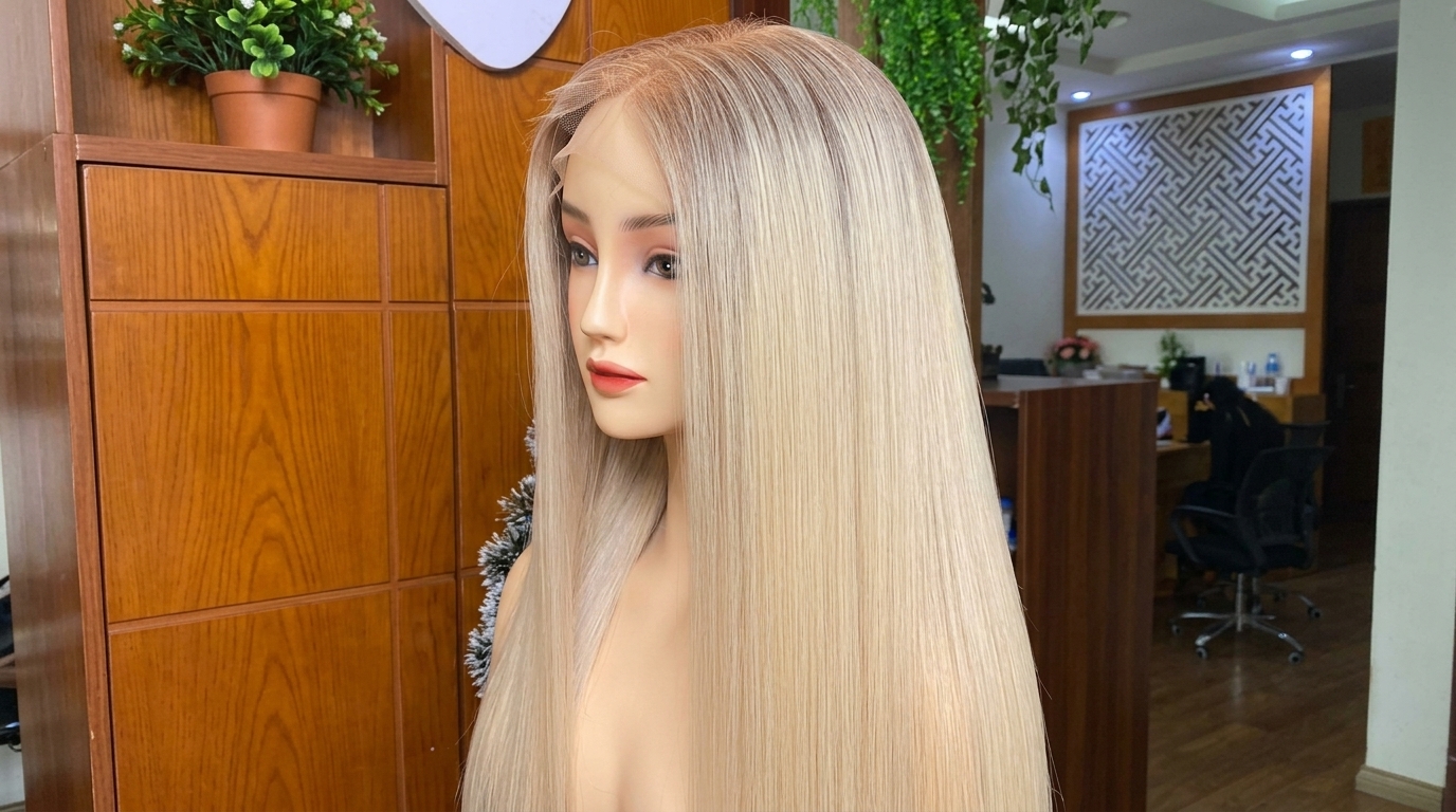 Vietnamese human hair wigs wholesale blonde lace front