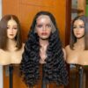 Vietnamese human hair wigs wholesale deep wave lace front