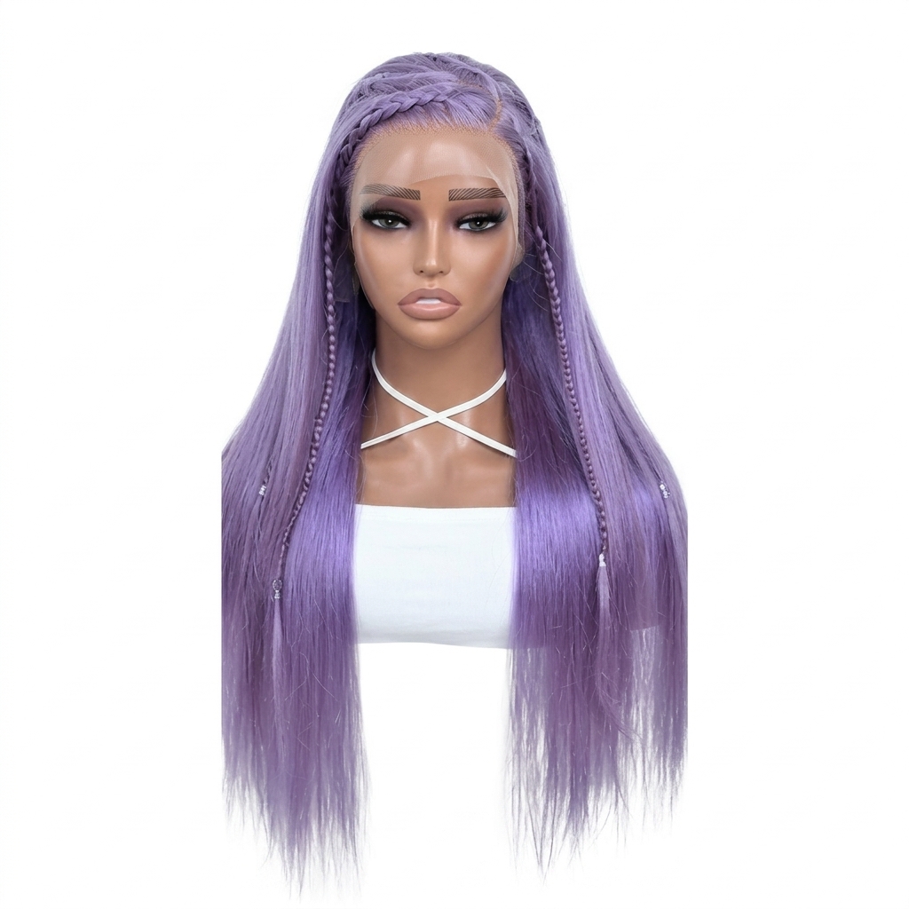 Vietnamese human hair wigs wholesale purple lace front