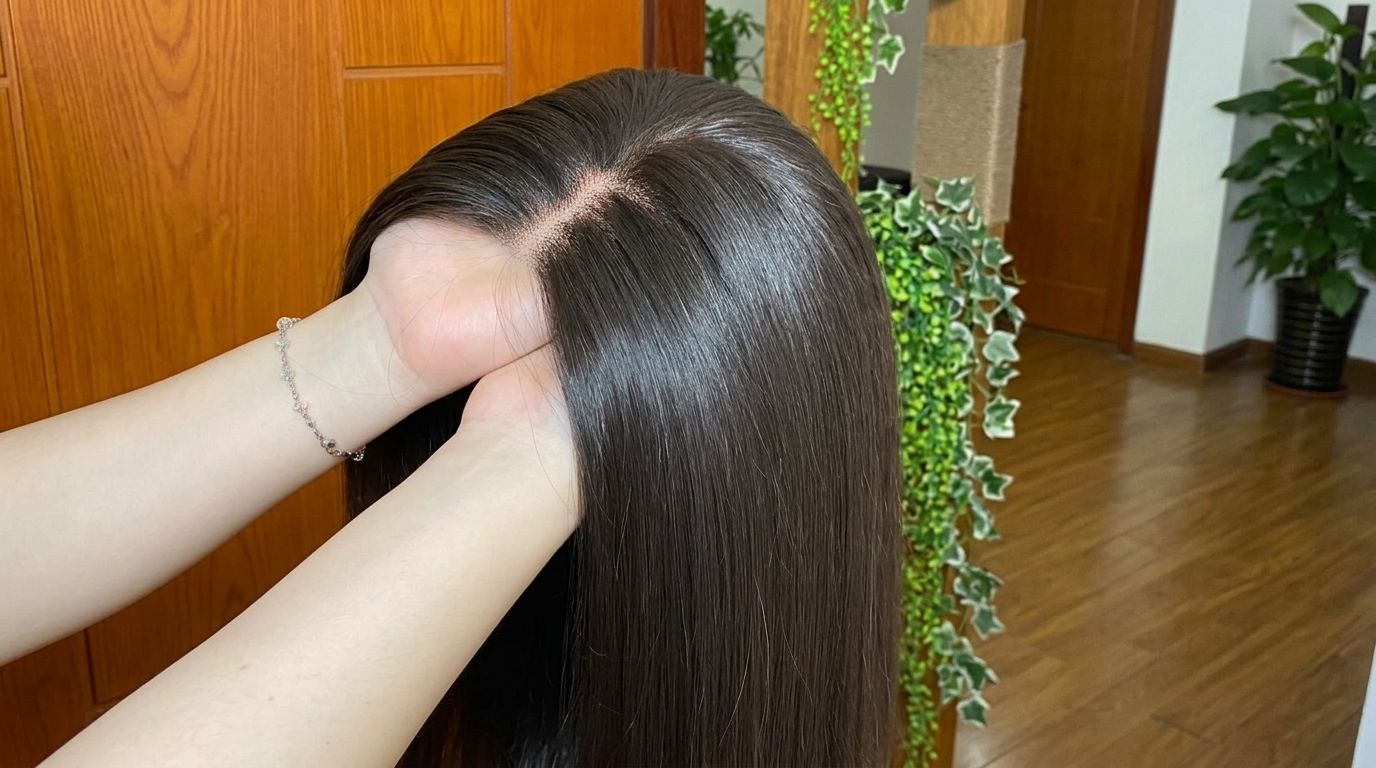 Vietnamese human hair wigs wholesale straight silk top