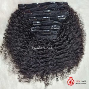 Kinky Curly Clip In Hair Extensions - High Quality Raw Virgin Hair