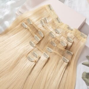 Blonde Human Hair Extensions Clip In - Vietnamese hair