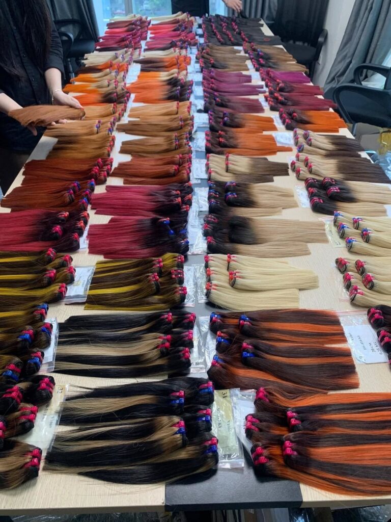 Ravi Hair color and texture samples for wholesale verification