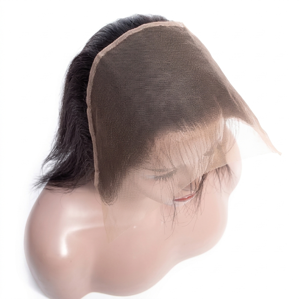 Straight Vietnamese 13x6 lace frontal showing lace and hairline