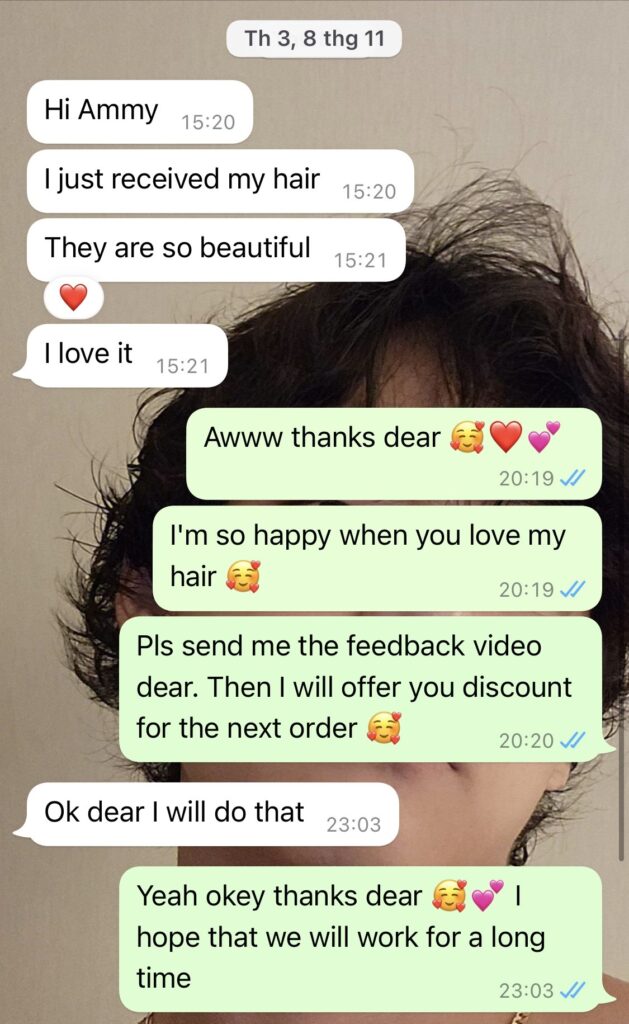 Vietnamese hair review by Ravi Hair Factory 8