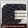 Ravi Hair Old Done 070 Natural Color Big Curly Weft Hair Benefit Banner â€“ curly, natural color