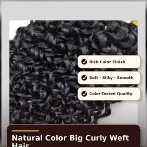 Ravi Hair Old Done 070 Natural Color Big Curly Weft Hair Benefit Banner â€“ curly, natural color