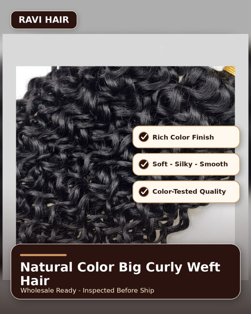 Natural-color curly Vietnamese I-tip human hair extensions