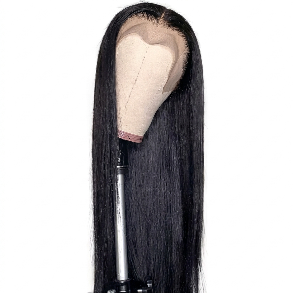 Natural-color Vietnamese straight lace-front wig
