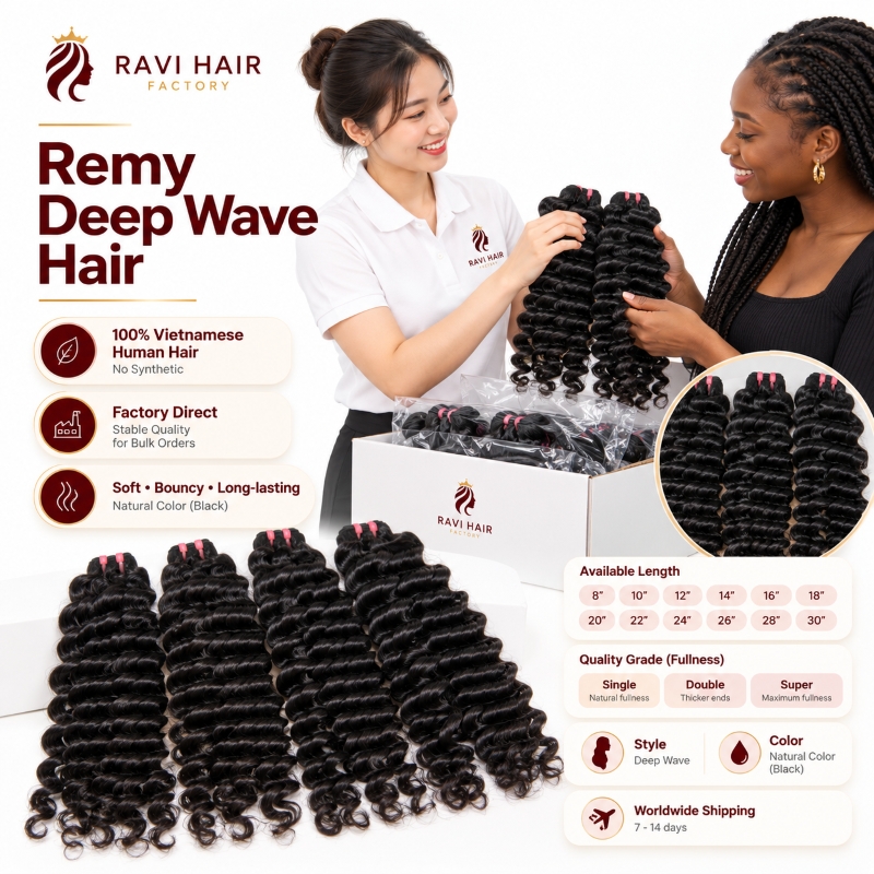 Vietnamese Remy Deep Wave Hair