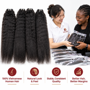 Vietnamese remy kinky straight hair