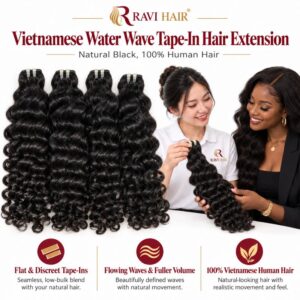 Vietnamese-water-wave-tape-in hair-extension-4