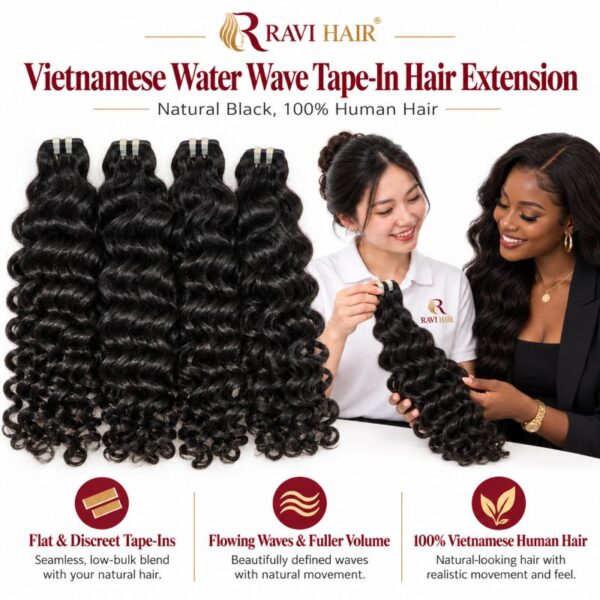 Vietnamese-water-wave-tape-in hair-extension-4